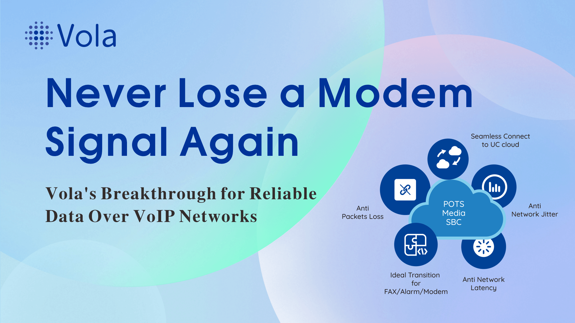 POTS Replacement for Modem Data: Solve VoIP Reliability Challenges | Vola